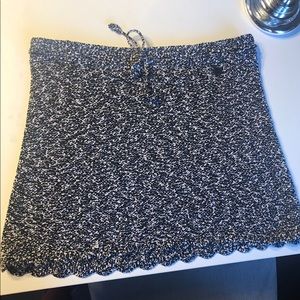 CHANEL Black and White Knit Mini Skirt Size 38